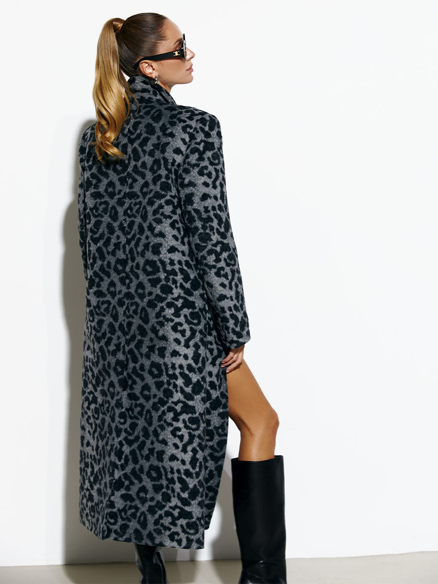 Edge Leopard Coat
