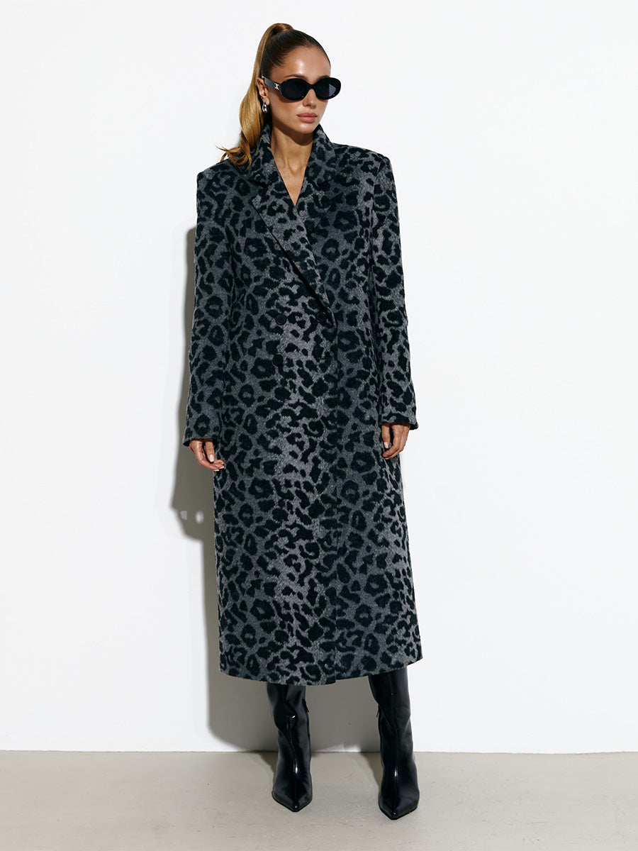 Edge Leopard Coat