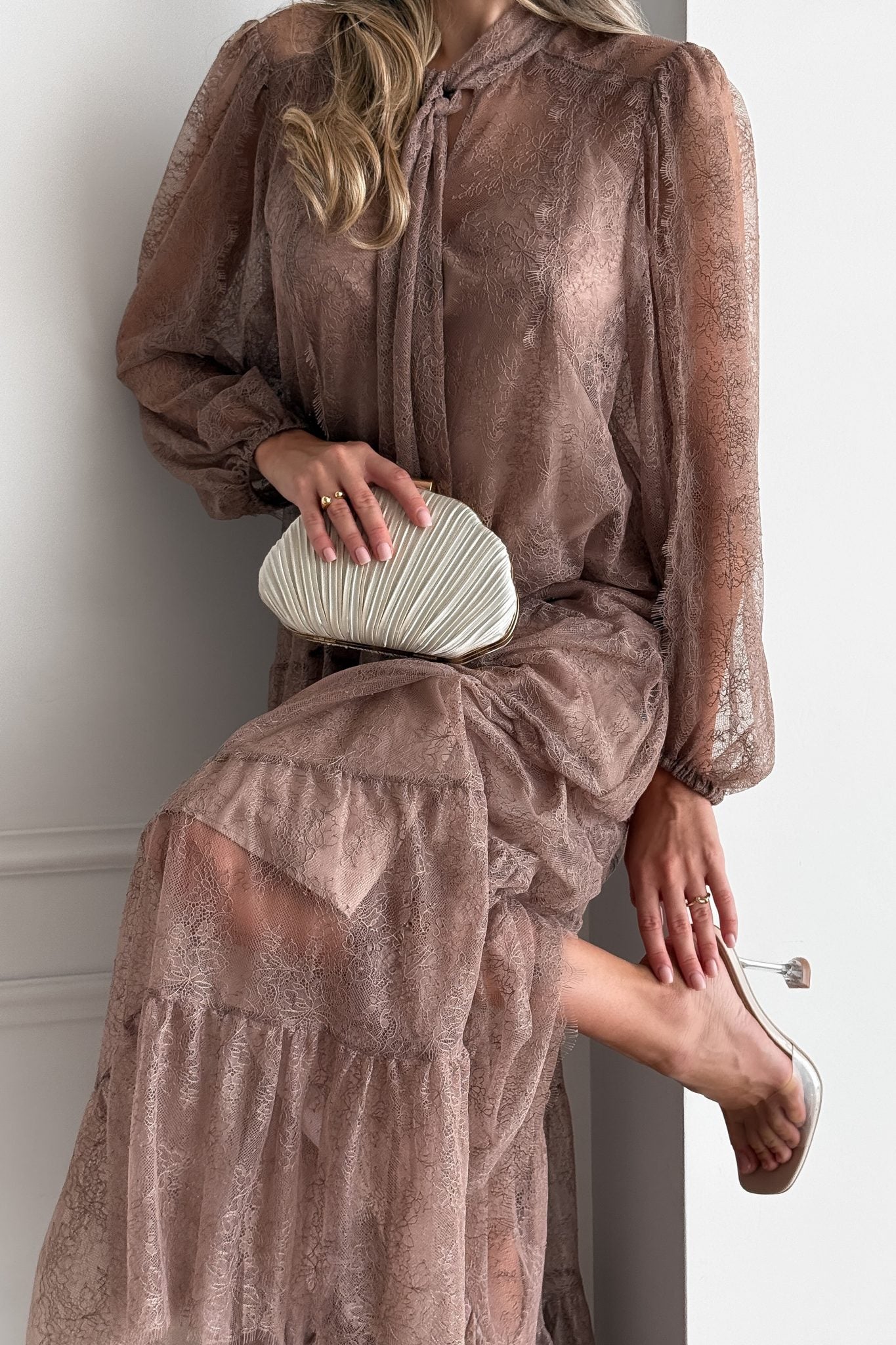 Lace Maxi Dress with Slip