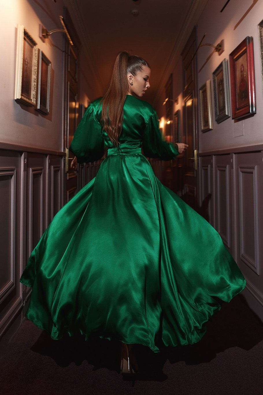 Silk Wrap Maxi Dress