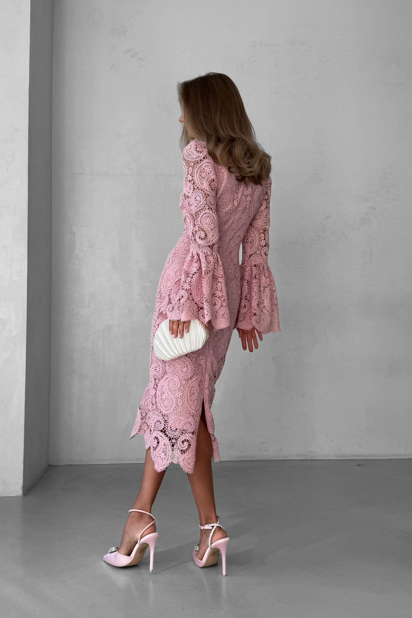 Lace Bodycon Midi Dress