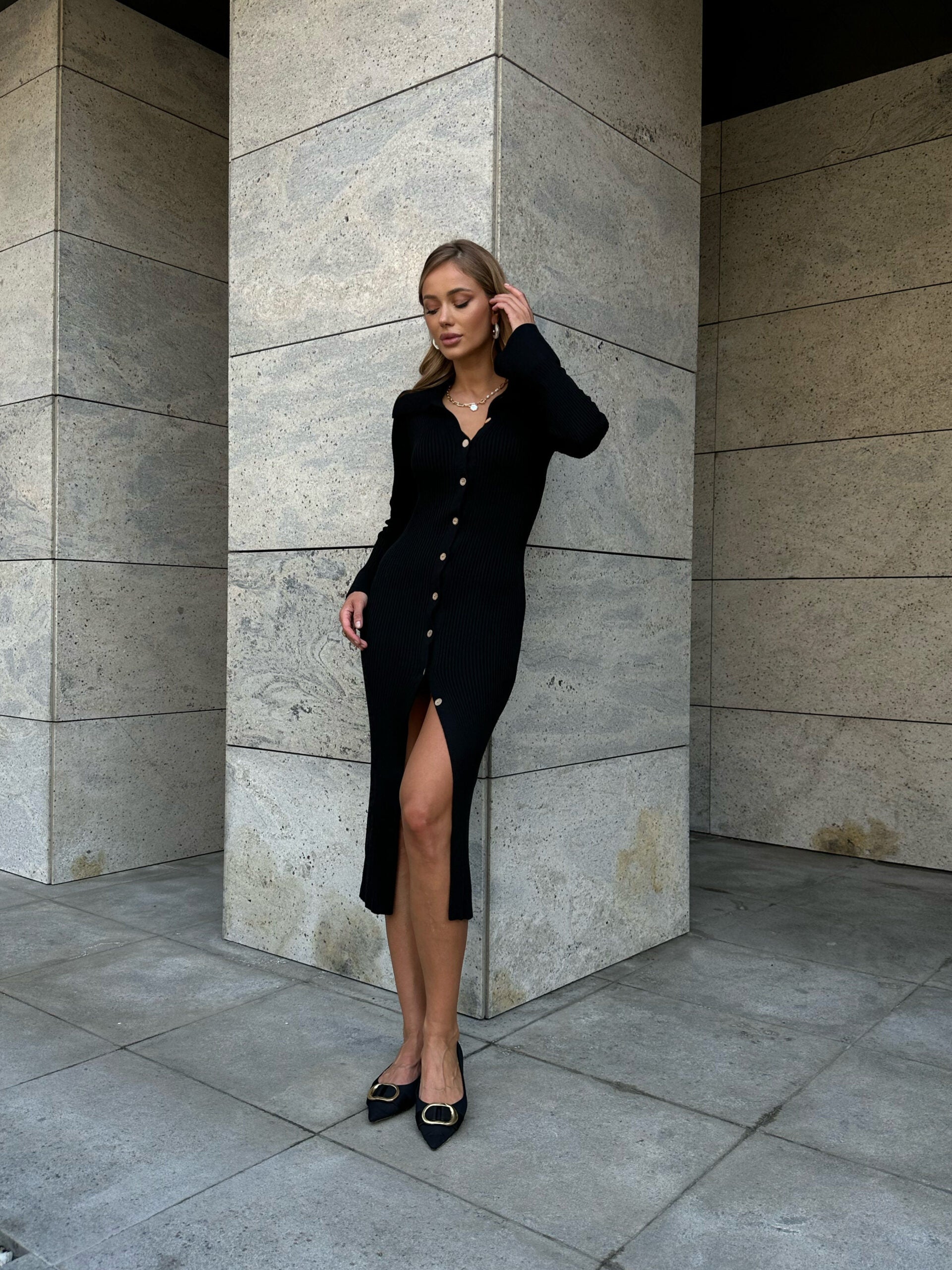 Cashmere Blend Midi Dress