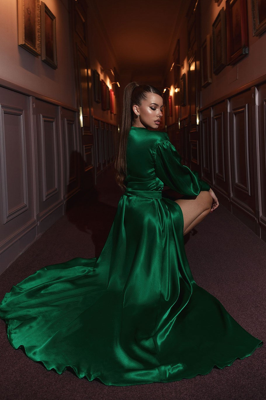 Silk Wrap Maxi Dress